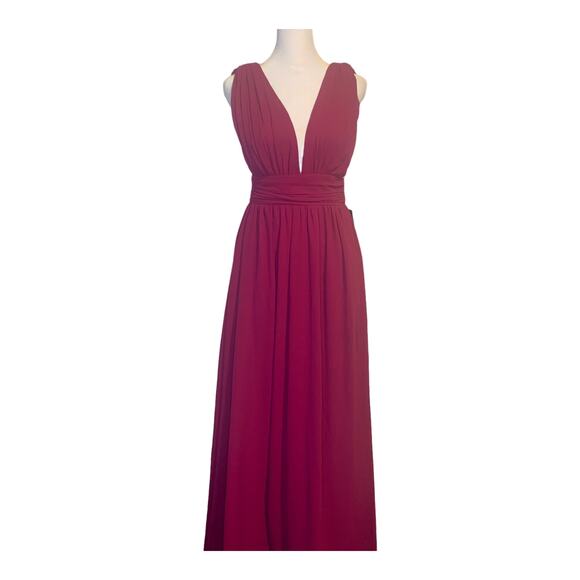 Lulu's Heavenly Hues magenta v-neck sleeveless maxi dress size S NWT - Picture 1 of 11